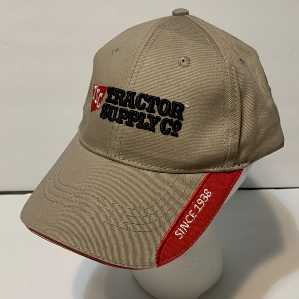 Tractor supply baseball hat cap strap back tan